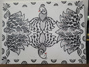 Madhubani lotus and peacock design-2