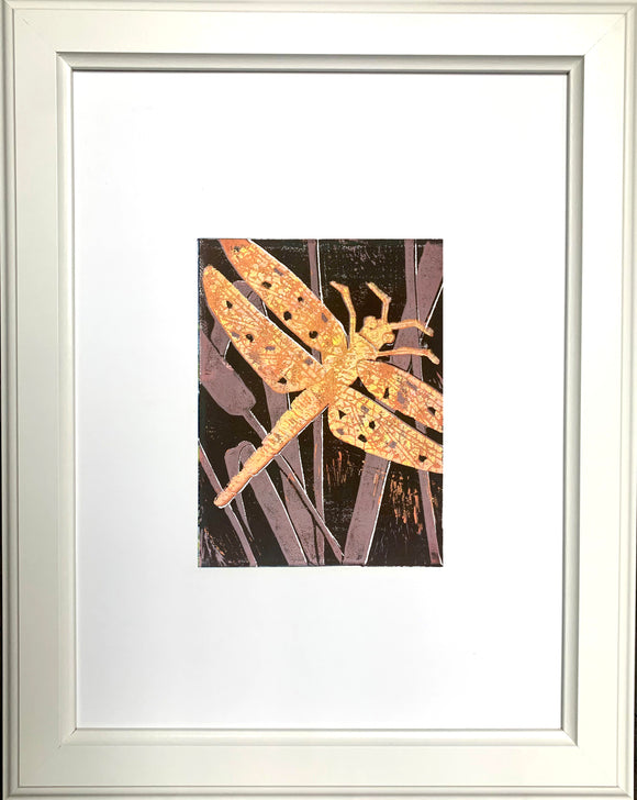 Dragonfly lino print