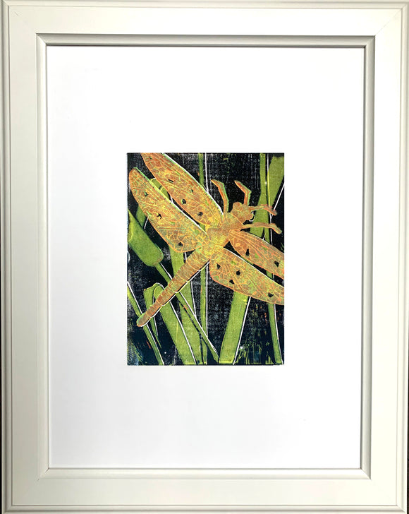 Dragonfly lino print