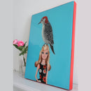 Red Belliedwoodpecker on Barbie Doll-2