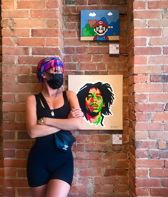 Bob Marley 💚  Abstract Rastafarian ONE LOVE