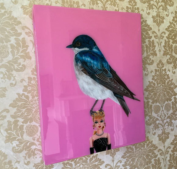 Tree Swallow on Vintage Barbie
