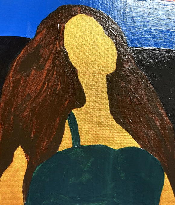 THE GREEN DRESS, NYC, 2012, 20x16" / PAINTING unframed