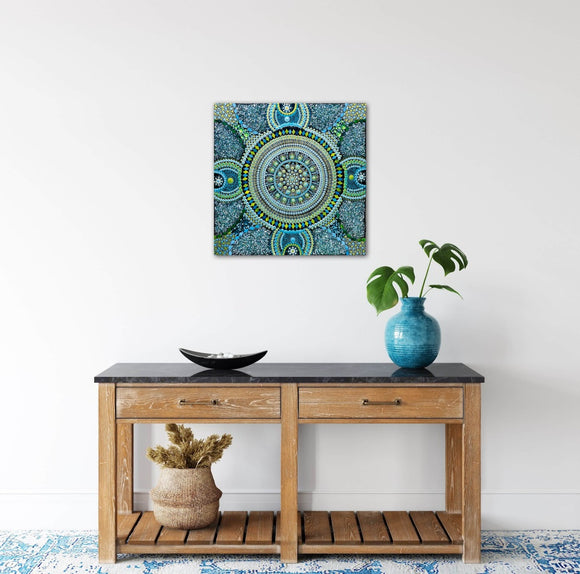 Mandala Ombre in earthy tones
