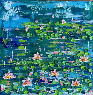 Abstract water lilies