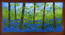 Pointillism landscape bluebell field-1