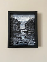 Black and white abstract landscape