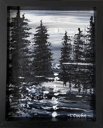 Abstract black and white landscape