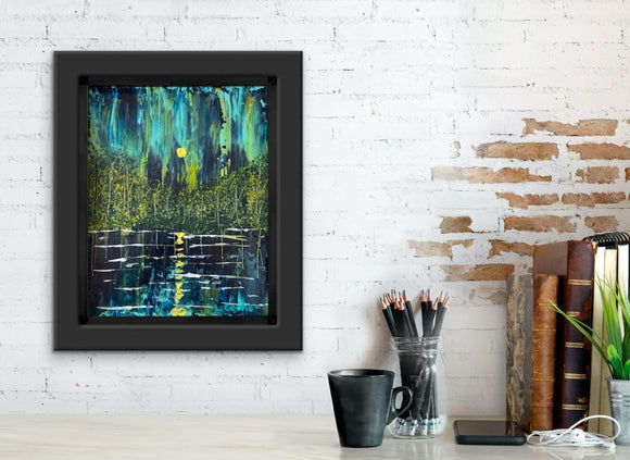 Abstract Northern Lights landscape