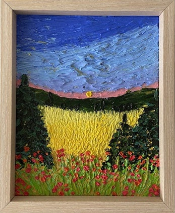 Impressionist landscape impasto