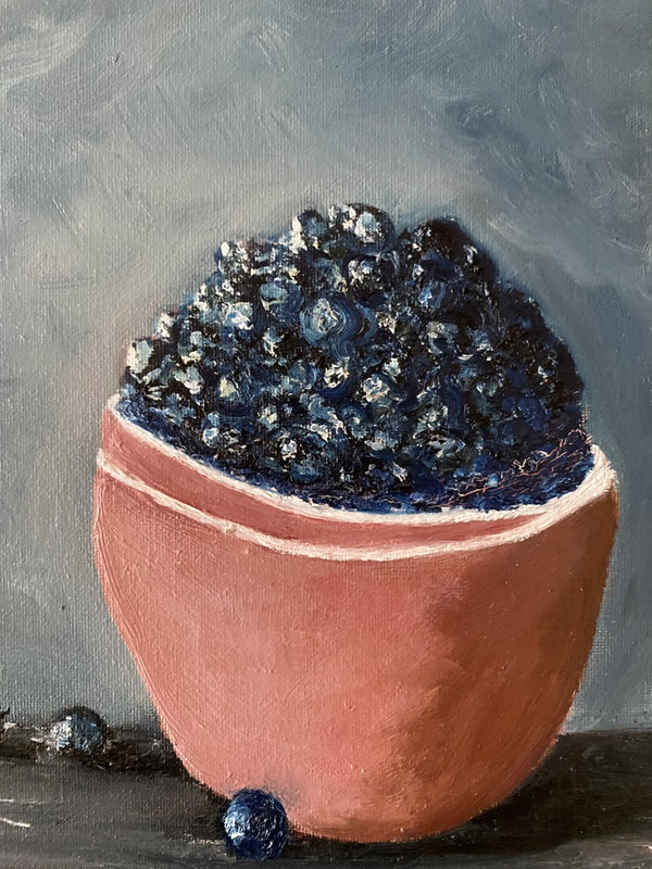"Ordinary Days" Still Life Bowl with Blueberries