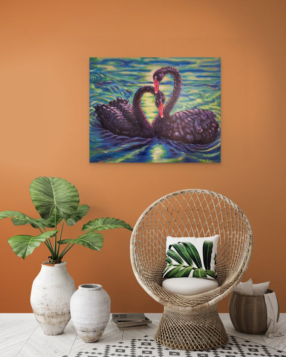 Swans Embrace