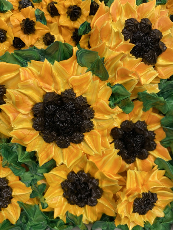 3D sunflower impasto