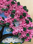 3D cherry blossom tree impasto-4