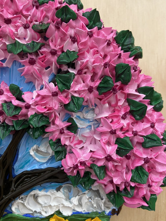 3D cherry blossom tree impasto