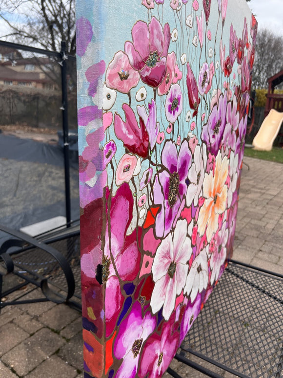 Floral Fusion: Pink Harmony with an Orange Infusion