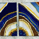 “Lapis Lazuli” resin geode set