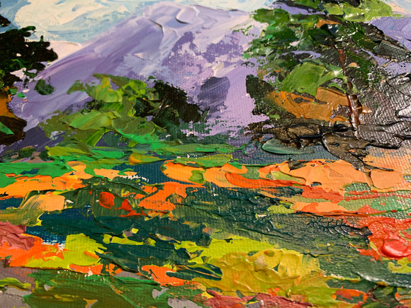 Mountain and colorful landscape