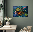 Three Koi With Lilies-3