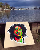 Bob Marley 💚  Abstract Rastafarian ONE LOVE-6