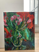 Pink Tulips in a Glass Vase-4