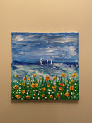 Abstract sailboats seascape-4
