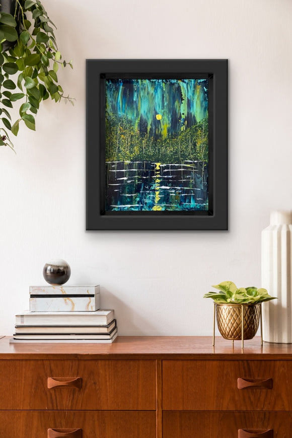 Abstract Northern Lights landscape