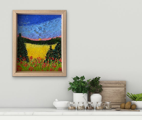 Impressionist landscape impasto
