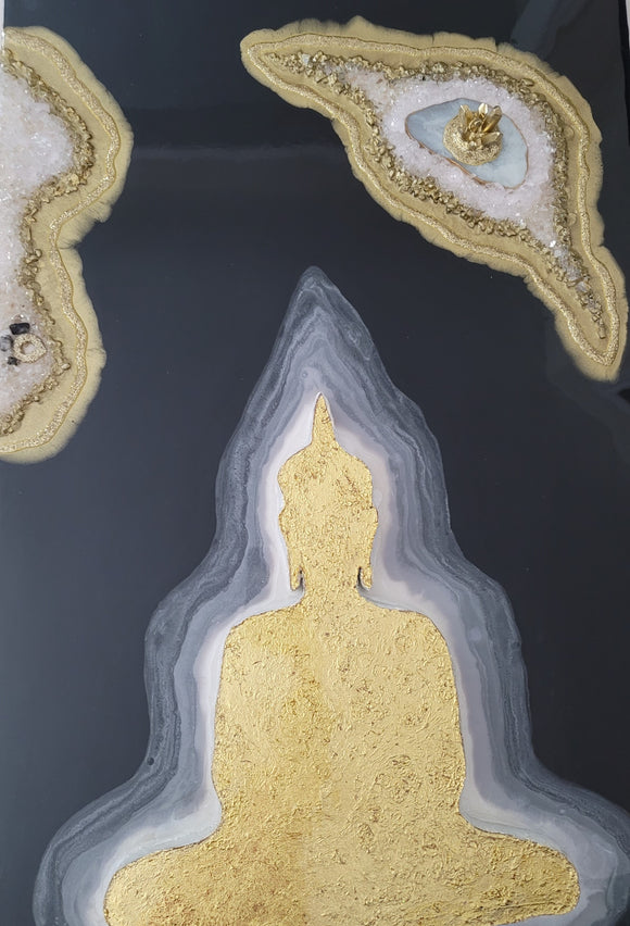 3D Black n Gold Buddha