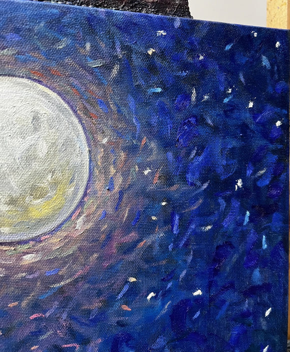 The full moon in the constellation leo