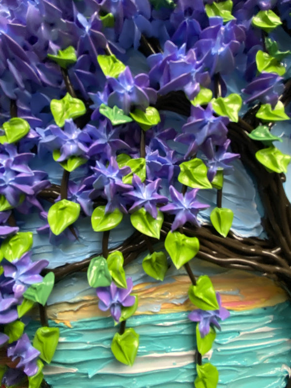 3D whimsical wisteria tree