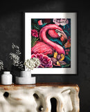 Flamingo and pretty flowers-4