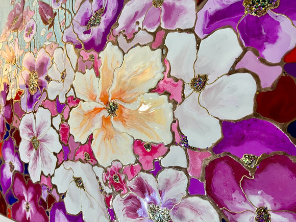 Floral Fusion: Pink Harmony with an Orange Infusion