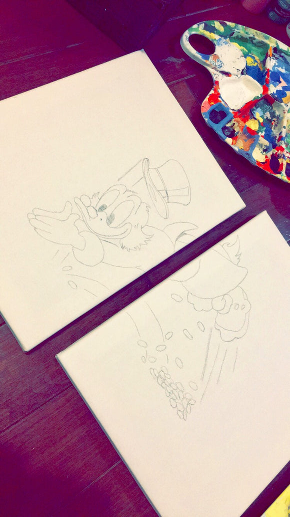 Scrooge McDuck swimming in money SET💰🤑