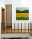 Whimsical yellow flower field-5