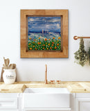 Abstract sailboats seascape-5