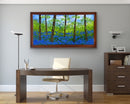 Pointillism landscape bluebell field-5