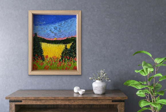 Impressionist landscape impasto
