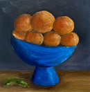 "Ordinary Days" Still Life wit Fruit Bowl of Oranges-4