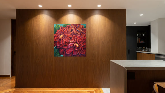 Red Dahlias