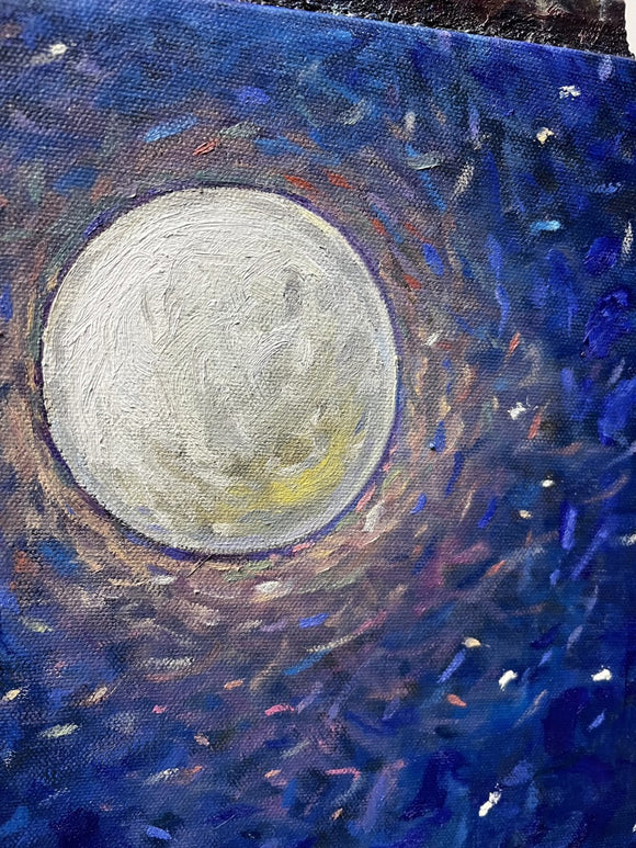 The full moon in the constellation leo