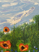 Whimsical flower field impasto painting-6