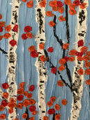 Abstract birch tree impasto diptych-6