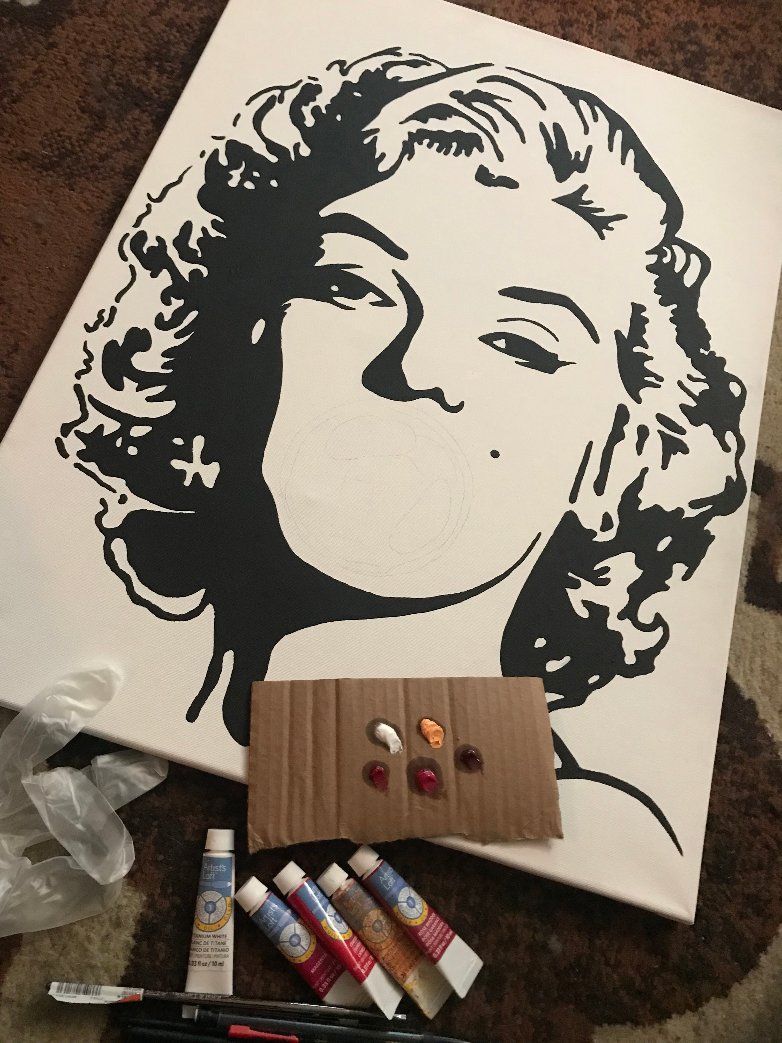 Marilyn Monroe Bubble Gum - Stampa Su Tela 46x31 Cm, Quadro Artistico Da Parete, Colori Vivaci, Pronto Da Appendere