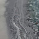 Resin Geode Wall Art in White and Silver-6
