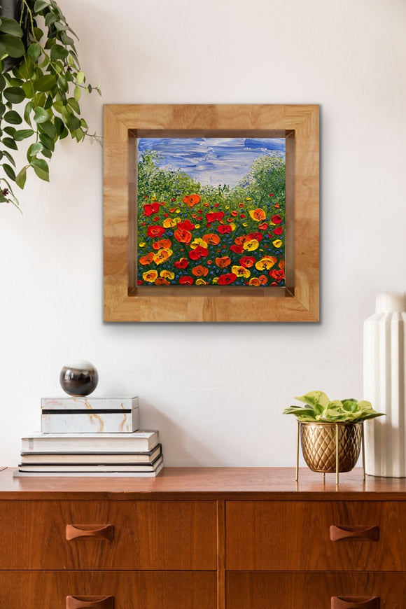 Abstract wildflower field