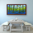 Pointillism landscape bluebell field-6