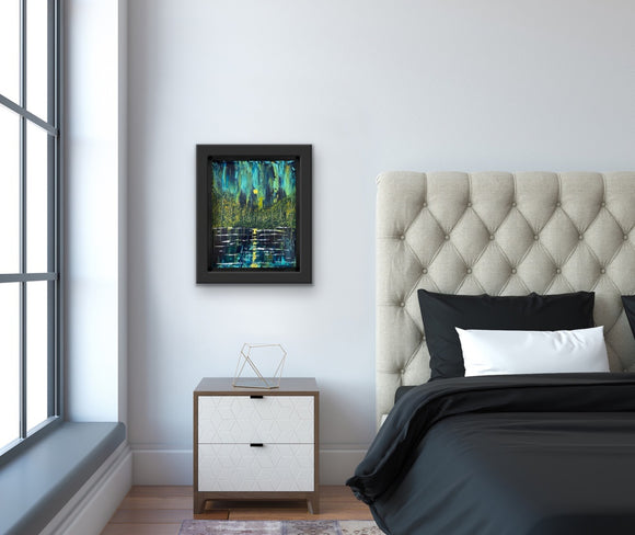 Abstract Northern Lights landscape