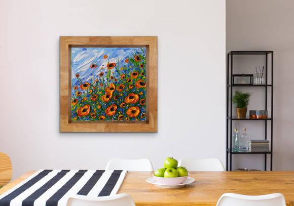 Abstract poppy field