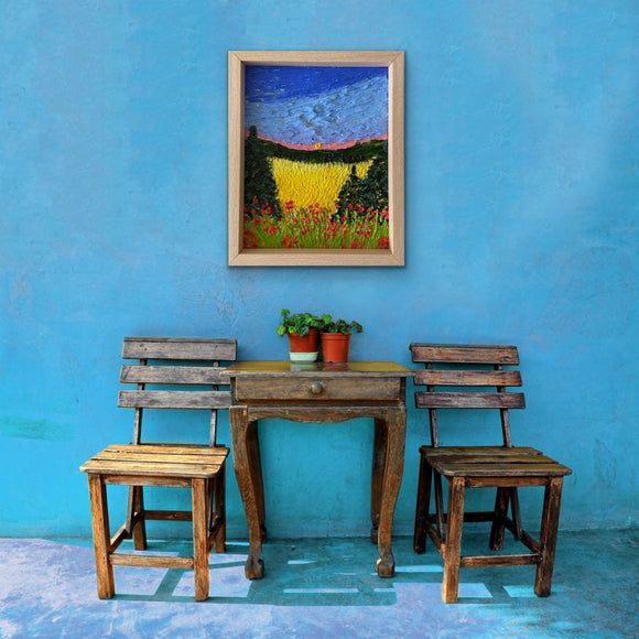 Impressionist landscape impasto